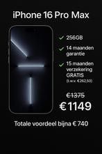 Apple iPhone 16 Pro Max 256GB Zwart Nieuw, Telecommunicatie, Mobiele telefoons | Apple iPhone, 256 GB, Zwart, Ophalen of Verzenden