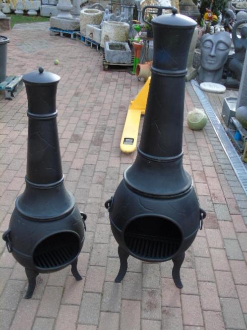 terrasverwarming, gietijzeren vuurpot h: 1 m 50 .ruime keuze, Tuin en Terras, Terrasverwarmers, Nieuw, Vloer, Waterbestendig, Ophalen
