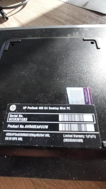 Hp prodesk 400 G4 mini-pc beschikbaar voor biedingen