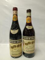 1967 & 1977 Fratelli Oddero Barolo 2 flessen, Verzamelen, Verzenden, Italië, Zo goed als nieuw, Rode wijn
