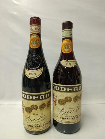 1967 & 1977 Fratelli Oddero Barolo 2 flessen beschikbaar voor biedingen