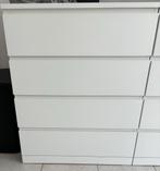 Commode malm blanche 4 tiroirs parfait état, Maison & Meubles, Comme neuf, 3 ou 4 tiroirs, Enlèvement