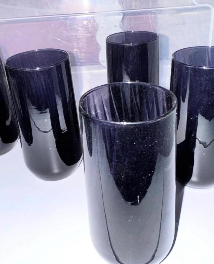 Paarse amethist vintage glazen, Antiek en Kunst, Antiek | Glaswerk en Kristal, Ophalen of Verzenden