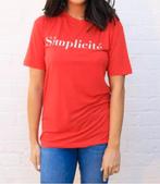 T-shirt in neonroze S/M Simplicity met logoprint, Kleding | Dames