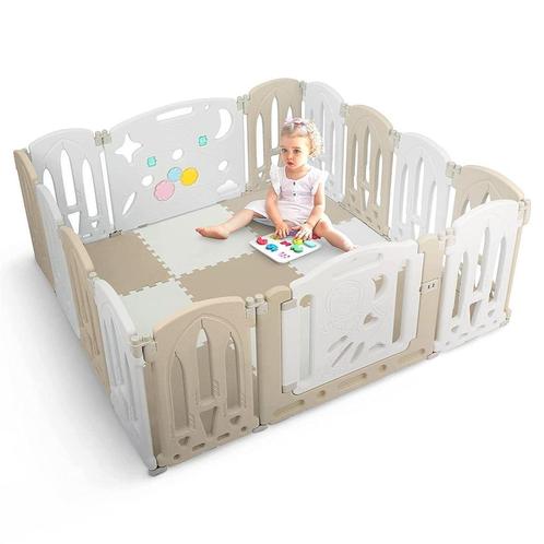 Kunststof grondbox van 150 x 150 cm met puzzelmat | Uitvoeri, Kinderen en Baby's, Babyparken, Nieuw, Ophalen of Verzenden