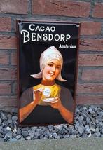 Nieuw emaile reclame bord Cacao Bensdorp Amsterdam., Ophalen of Verzenden, Nieuw, Reclamebord