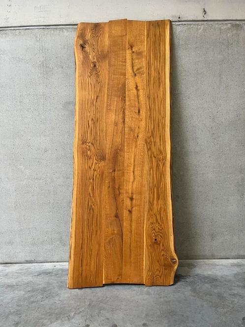 Massief eiken boomstamblad 270 x 100 x 4,5, Huis en Inrichting, Tafelonderdelen, Zo goed als nieuw, Tafelblad, Ophalen of Verzenden