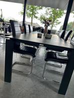 T&T design tafel 1m bij 2m60 met zwart getint glas., Huis en Inrichting, Tafels | Eettafels, Ophalen, 100 tot 150 cm, 200 cm of meer