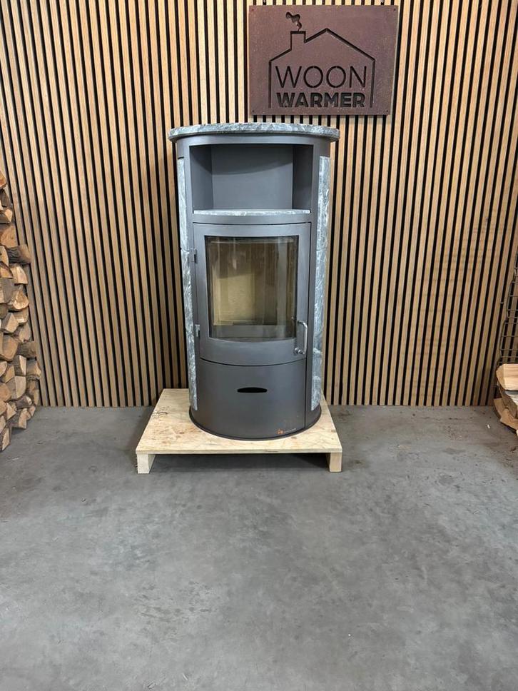 25141 Speksteenkachel Techno Stahl, Huis en Inrichting, Kachels, Gebruikt, Vrijstaand, Houtkachel, Hout, Ophalen