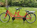 Twee personen tandem fiets elektrische ondersteuning, 10 tot 15 versnellingen, Vering, Ophalen of Verzenden, Zo goed als nieuw
