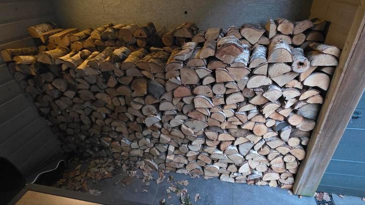 Haardhout te koop Blokken Berkenhout stookhout kachelhout, Tuin en Terras, Brandhout, Blokken, Berkenhout, Minder dan 3 m³, Ophalen