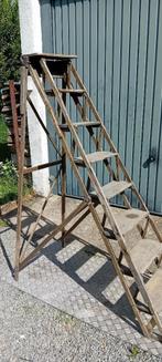 oude houten trapladder 1970, Doe-het-zelf en Bouw, Ladders en Trappen, Ladder, Gebruikt, Minder dan 2 meter, Ophalen