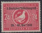 1949 - DUITSLAND - Russische zone - 3e Volkscongres [*/MH], Overige periodes, Verzenden, Postfris