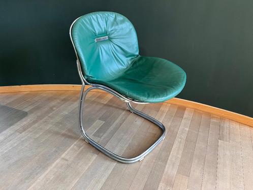 Set Gastone Rinaldi 6x "Sabrina" + 1tafel, Huis en Inrichting, Stoelen, Zo goed als nieuw, Leer, Metaal, Overige kleuren, Ophalen