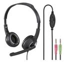 Hama Koptelefoon + Microfoon, Volumeregelaar, Ophalen of Verzenden, Zo goed als nieuw, Over-ear