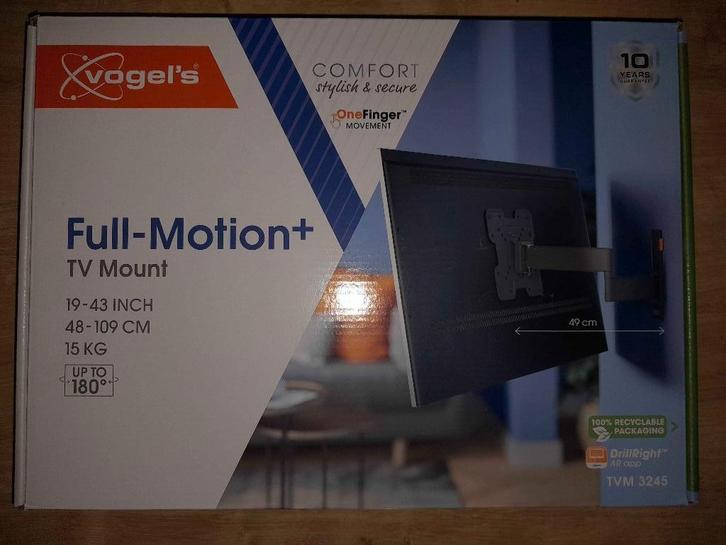 Vogel's Comfort 3245 TV-Mount (TV-Beugel) Black, Audio, Tv en Foto, Professionele apparaten, Nieuw, Tv en Weergevers, Ophalen of Verzenden