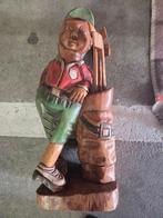 Golfer houtsnijwerk, Antiek en Kunst, Kunst | Beelden en Houtsnijwerken, Ophalen of Verzenden