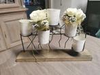 Leuke decoratie interieur, Huis en Inrichting, Woonaccessoires | Kandelaars en Kaarsen, Ophalen, Gebruikt, Crème, Metaal