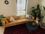 Lederen sofa, cognac - en cuir/leather, Huis en Inrichting, Ophalen, Zo goed als nieuw, Rechte bank, 200 tot 250 cm