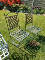 4 ijzeren stoelen, Tuin en Terras, Ophalen, Gebruikt