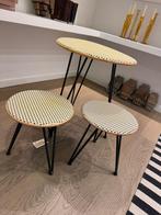 3x rotan salontafel bijzettafel, Ophalen, Nieuw, Rond