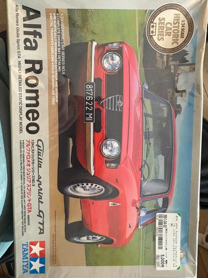 Tamiya 89766 histiric series alfa romei giulla sprint gta, Hobby en Vrije tijd, Modelbouw | Auto's en Voertuigen, Zo goed als nieuw