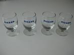 4 glazen ricard, Verzamelen, Glas en Drinkglazen, Ophalen of Verzenden, Zo goed als nieuw, Borrel- of Shotglas
