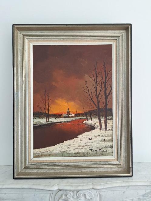Groot schilderij Piet Mees, Antiek en Kunst, Kunst | Schilderijen | Klassiek, Ophalen