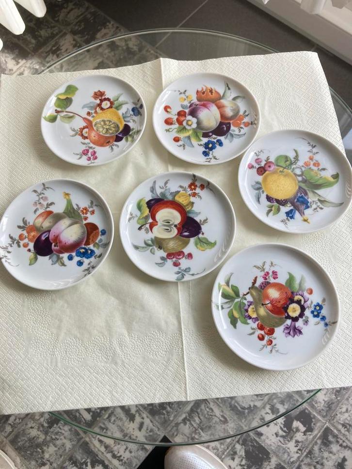 6 vintage porseleinen bordjes Kaiser Porzellan Duitsland, Antiek en Kunst, Antiek | Porselein, Ophalen of Verzenden