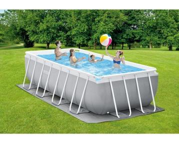Intex zwembad + Zandfilter + warmtepomp + electrolyse + ... beschikbaar voor biedingen