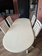 Hartman tafel 2.4m  + 4 Lawn Comfort verstelbare stoelen, Ophalen, Zo goed als nieuw
