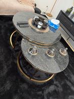 Zwart met goud metaal en salontafels en eetafel marmer, Huis en Inrichting, Ophalen, Zo goed als nieuw, Metaal