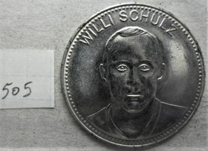 Mexicaanse schelppenpenning 29,5 mm Duitsland WILLI SCHULZ s, Postzegels en Munten, Penningen en Medailles, Overige materialen