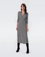 Diane Von Furstenberg - Black & White Chain Link Wrap Dress, Kleding | Dames, Ophalen of Verzenden, Zo goed als nieuw, Maat 38/40 (M)