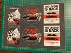 Stickerblad A4 Porsche 718 'The legend is back', Comme neuf, Enlèvement ou Envoi