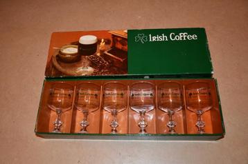6 typische Irish coffeeglazen in originele doos beschikbaar voor biedingen