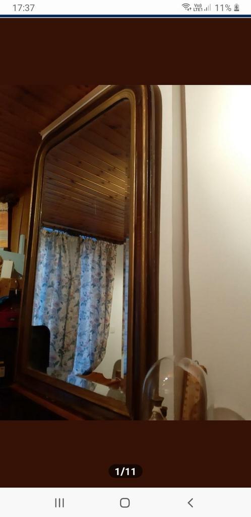 Grote antieke Louis Philippe spiegel 108x72 begin 19e eeuw, Antiek en Kunst, Antiek | Spiegels