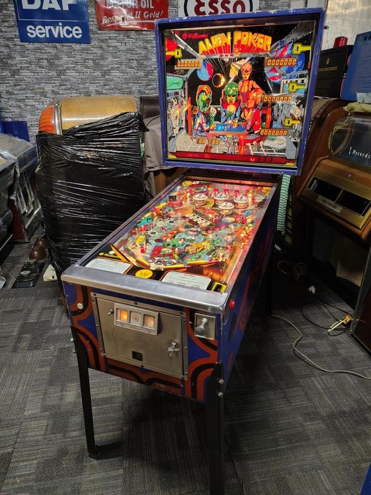 Alien Poker Flipperkast / Williams /1980 / Spelend !!!, Verzamelen, Automaten | Flipperkasten, Flipperkast, Williams, Ophalen