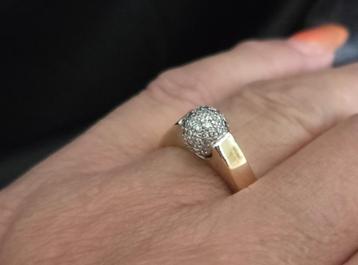 Gouden vintage Design ring met Diamant Ca: 0.55 ct. 2025/565 beschikbaar voor biedingen