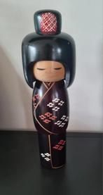 Mooie Kunio Miyagawa "Black kimono okappa" kokeshi, Antiek en Kunst, Kunst | Beelden en Houtsnijwerken, Verzenden