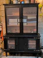 Kleine zwarte boekenkast met twee lichamen, Huis en Inrichting, Ophalen, Gebruikt