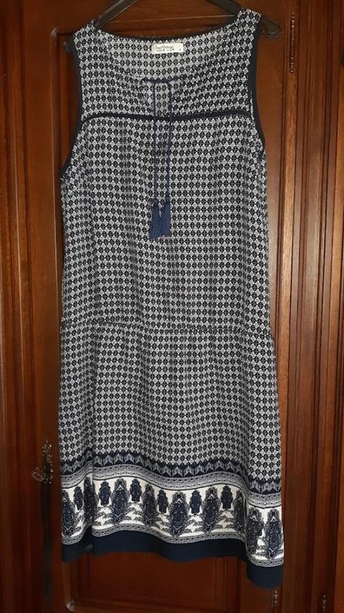 Leuk zomerjurkje mouwloos Lola & Liza 40 blauw ecru, Kleding | Dames, Jurken, Zo goed als nieuw, Maat 38/40 (M), Blauw, Knielengte