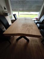 Massieve houten tafel + salontafel, Huis en Inrichting, 100 tot 150 cm, Eikenhout, Zo goed als nieuw, Vijf personen of meer