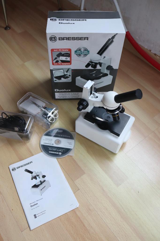 Digitale microscoop Bresser Duolux met USB HD camera, Audio, Tv en Foto, Optische apparatuur | Microscopen, Nieuw, Ophalen