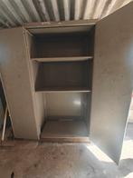 Metalen retro kast met leggers en sleutel., Ophalen, Gebruikt, Retro vintage stijl