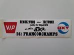 Vintage Sticker Rendez-Vous/Trefpunt 24h Francorchamps 1970, Auto of Motor, Ophalen of Verzenden, Zo goed als nieuw