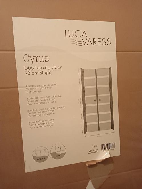 Douche deur 90 x 195 cm, Doe-het-zelf en Bouw, Sanitair, Nieuw, Douche, Glas, Ophalen