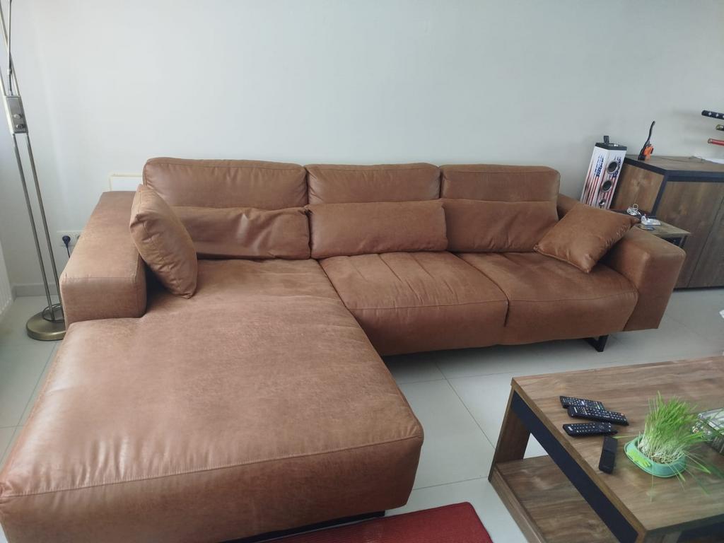 Canaper avec méridienne, Maison & Meubles, Canapés | Coins salons complets, Comme neuf, Tissus, Enlèvement