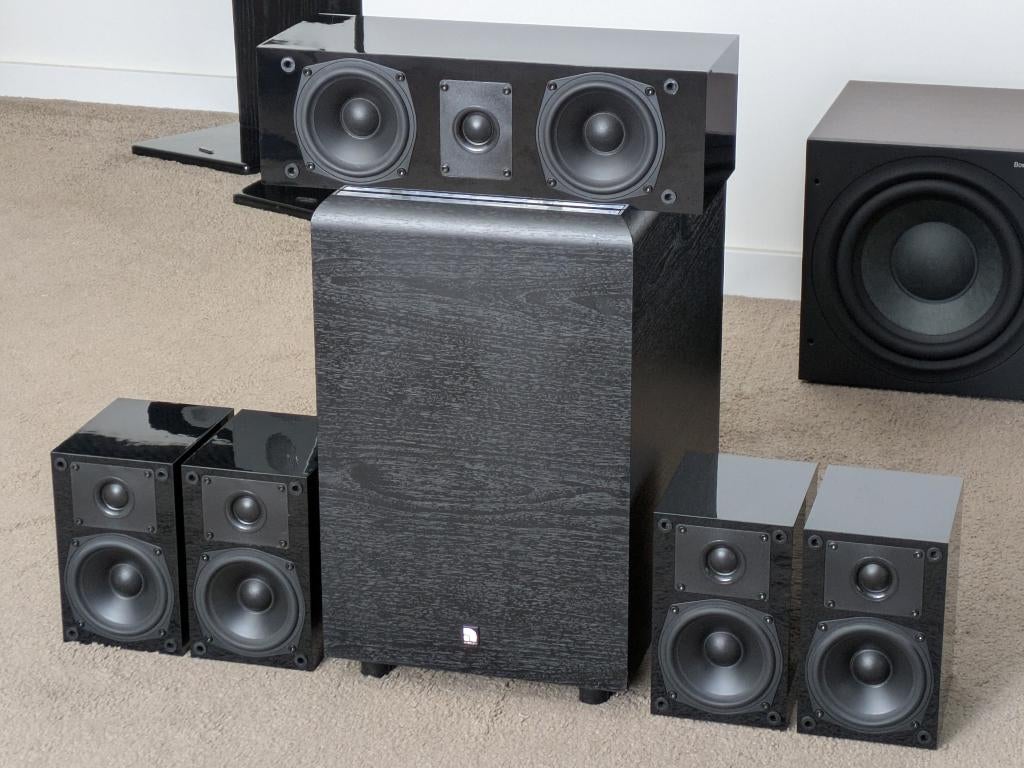 Audio Pro Image 5.1 surround set, krachtige 150 W subwoofer, Audio, Tv en Foto, Luidsprekerboxen, Gebruikt, Complete surroundset
