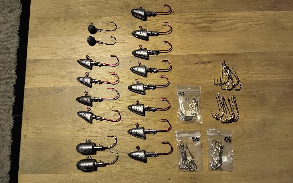 Jigkoppen.haken.Nieuw, Ophalen, Nieuw, Complete set